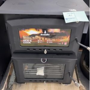 SCANDIA HEAT & COOK WOOD FIRED OVEN & HEATER SCX501 LARGE BAKING OVEN & COOK TOP AREA REMOVEABLE HOT PLATES (OPEN FLAME BURNER) RRP$2000 SOLD AS IS SCRATCH & DENT STOCK SCX501-1-19-0161