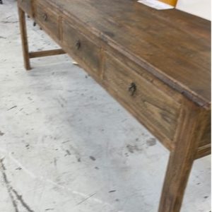 SECOND HAND - TIMBER HALL TABLE SOLD AS IS
