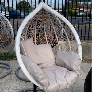 NEW BEIGE HANGING EGG CHAIR SMALL