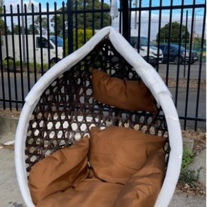 NEW BROWN HANGING EGG CHAIR SMALL