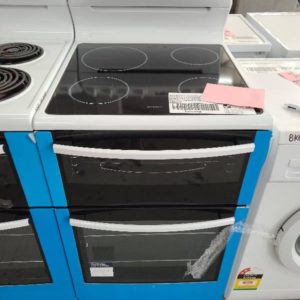 WESTINGHOUSE WLE547WA 540MM WHITE ALL ELECTRIC FREESTANDING OVEN WITH CERAMIC COOKTOP OVEN WITH SEPARATE GRILL RRP$1399 WITH 12 MONTH WARRANTY B 04242365