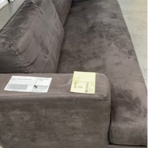 EX HIRE - BROWN 2.5 SEATER COUCH SOLD AS IS