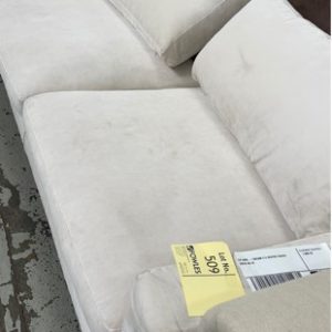 EX HIRE - CREAM 2.5 SEATER COUCH SOLD AS IS