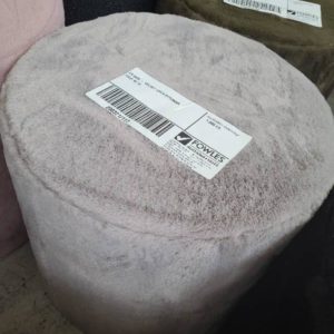 EX HIRE - VELVET GREY OTTOMAN SOLD AS IS