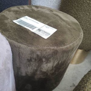 EX HIRE - VELVET GREEN OTTOMAN SOLD AS IS