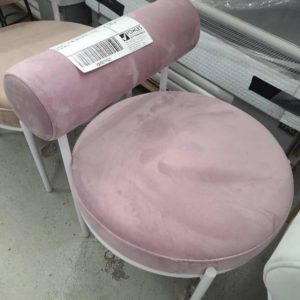 EX HIRE - VELVET LOW CHAIR - PURPLE SOLD AS IS