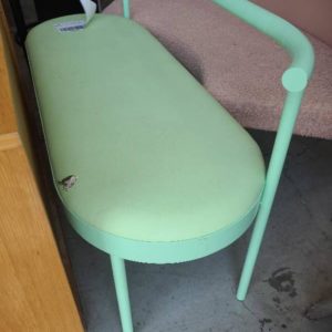 EX HIRE - GREEN 2 SEATER CHAIR SOLD AS IS
