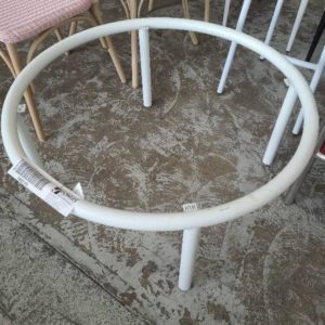 EX HIRE - WHITE TABLE FRAME ONLY SOLD AS IS