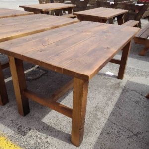 PRE OILED PINE TIMBER OUTDOOR DINING TABLE
