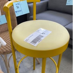 EX HIRE - YELLOW BAR STOOL SOLD AS IS