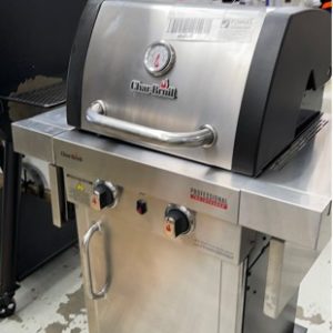 EX SHOWROOM USED CHARBROIL 2 BURNER BBQ ON STAND WITH 3 MONTH WARRANTY