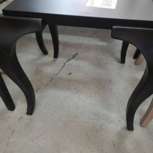 EX-HIRE BLACK HALL TABLE SOLD AS IS