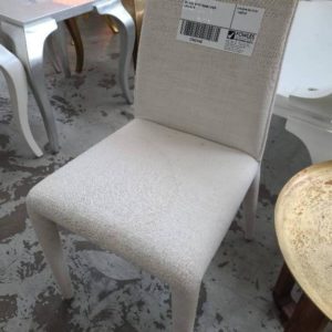 EX-HIRE WHITE DINING CHAIR SOLD AS IS