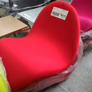 EX-HIRE RED DESIGNER CHAIR SOLD AS IS