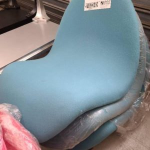 EX-HIRE BLUE DESIGNER CHAIR SOLD AS IS