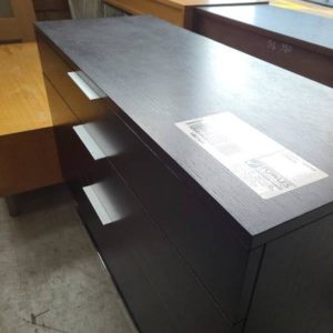 EX-HIRE 3 DRAWER DARK OAK HALL TABLE SOLD AS IS