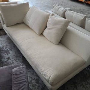 EX-HIRE CREAM 3 SEAT COUCH SOLD AS IS