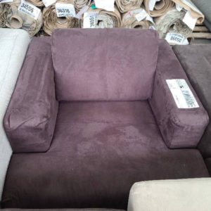 EX-HIRE BROWN ARMCHAIR SOLD AS IS