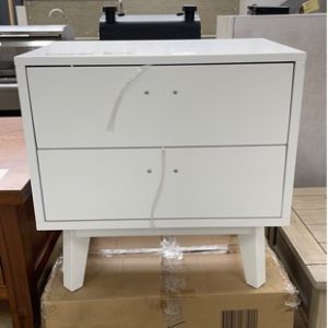 NEW SANTINO 2 DRAWER BEDSIDE TABLE