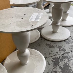 EX HIRE WHITE DINING TABLE BASE ONLY NO TOP SOLD AS IS