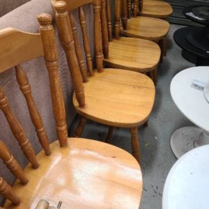 SECOND HAND - PINE DINING CHAIRS SOLD AS IS