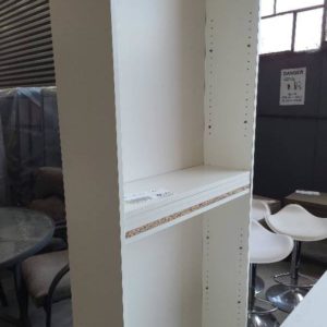 SECOND HAND - WHITE MDF BOOKCASE SOLD AS IS