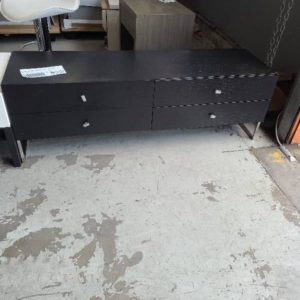 EX HIRE - DARK WENGE ENTERTAINMENT UNIT SOLD AS IS