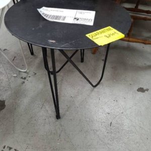EX HIRE - BLACK SIDE TABLE SOLD AS IS