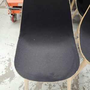 EX HIRE - BLACK FELT DINING CHAIR SOLD AS IS