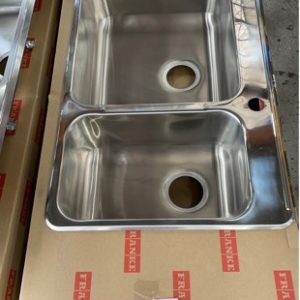 FRANKE SQX620BR STEEL QUEEN SINK WITH FRANKE WASTES