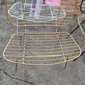 EX HIRE - GOLD WIRE CHAIR SOLD AS IS