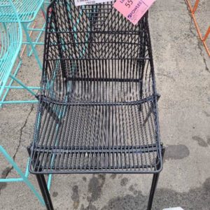 EX HIRE - BLACK WIRE CHAIR SOLD AS IS