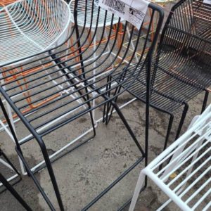 EX HIRE - BAR STOOL BLACK WIRE SOLD AS IS
