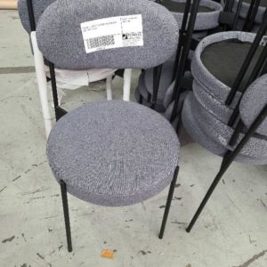 EX HIRE - GREY FELT CHAIR WITH ROUND SEAT SOLD AS IS