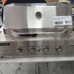 EX DISPLAY EAL900RBQ 900MM BUILT IN BBQ 4 BURNER WITH BLUE LIGHT LED ROUND KNOB 304 GRADE STEEL RRP$1599 DEO 8497 WITH 3 MONTH WARRANTY