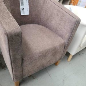 EX HIRE - BROWN ARM CHAIR SOLD AS IS