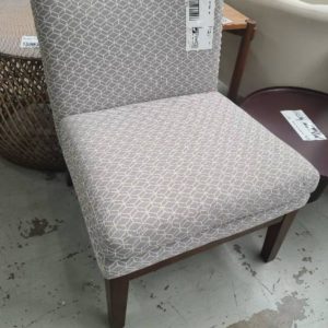 EX HIRE - PATTERNED ARM CHAIR SOLD AS IS