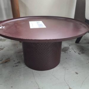 EX HIRE - PURPLE LOW SIDE TABLE WITH RIM SOLD AS IS