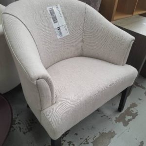 EX HIRE - BEIGE ARM CHAIR SOLD AS IS