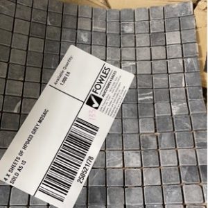 4 X SHEETS OF HP0433 GREY MOSAIC SOLD AS IS