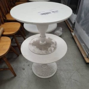EX HIRE WHITE SIDE TABLE SOLD AS IS
