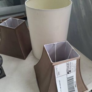 EX HIRE - LOT OF 3 LAMP SHADES ONLY SOLD AS IS