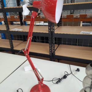 EX HIRE - RED STUDENT LAMP SOLD AS IS