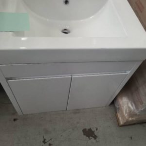 600MM WALL HUNG VANITY WITH 2 DRAWERS WITH WHITE CERAMIC VANITY TOP SEW2-600
