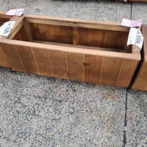 BRAND NEW PINE PLANTER BOXES ON WHEELS LOW