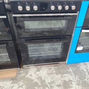 EX DISPLAY BELLING BFS60DOCER 600MM BLACK DOUBLE OVEN FREESTANDING WITH CERAMIC COOKTOP WITH 3 MONTH WARRANTY RRP$1899