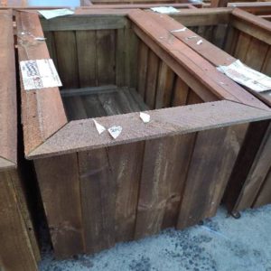 NEW PRE OILED PINE LARGE PLANTER BOXES ON WHEELS