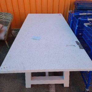 EX DISPLAY POSITANO CONCRETE OUTDOOR TABLE SOLD AS IS **FLAKING FINISH ON TABLE TOP SOLD AS IS*