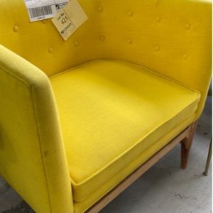 EX HIRE - YELLOW TUB CHAIR SOLD AS IS