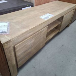 EX DISPLAY - TIMBER 1500MM ENTERTAINMENT UNIT SOLD AS IS